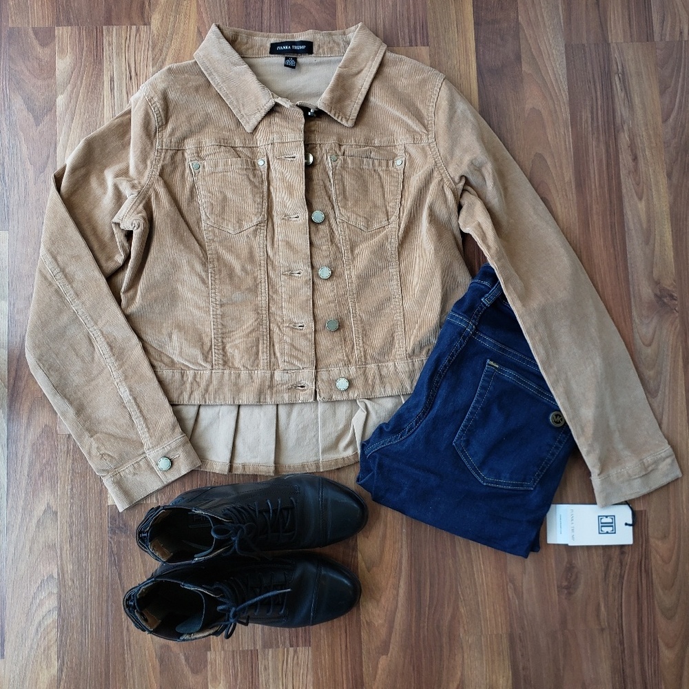 Ivanka Trump Corduroy Tan Jacket